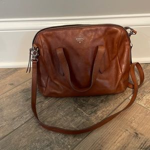 Brown leather Fossil purse